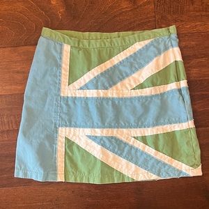 Boden Union Jack miniskirt with raw edges Size 8R or US size 0/2